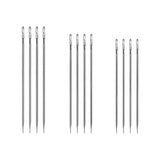 12PCS Easy Self Threading Hand Sewing Needles Assorted Sizes for DIY Stitching - Front View