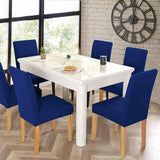 6X Stretch Chair Cover Seat Covers Spandex Washable Banquet Wedding Party Decora - Black - Rear View