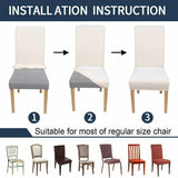 6X Stretch Chair Cover Seat Covers Spandex Washable Banquet Wedding Party Decora - Black - Close-Up Angle