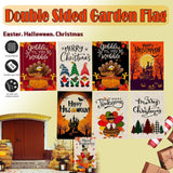 Christmas Halloween Garden Flag House Yard Decorative Double Sided Outdoor - Thanksgiving1 - Front View