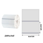 Transparent Thermal Label Printer Paper Roll Self Adhesive 220pcs Per Roll - 40x30cm