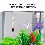 High Temperature Resistant Fish Tank Tortoise Tank Thermometer with Suction Cup