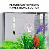 High Temperature Resistant Fish Tank Tortoise Tank Thermometer with Suction Cup - Top-Down View