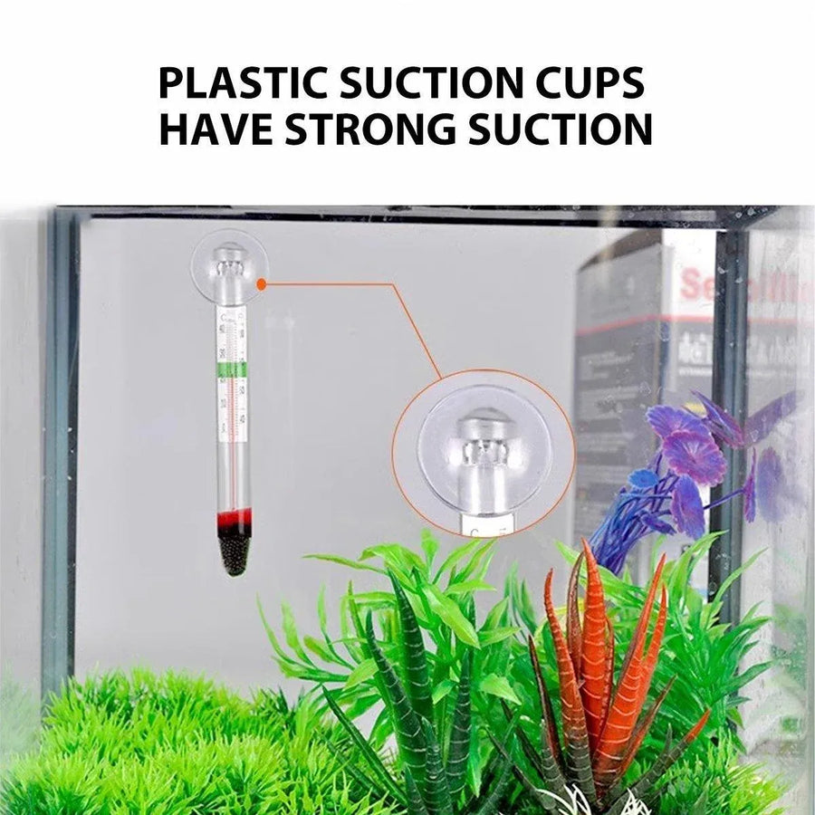 High Temperature Resistant Fish Tank Tortoise Tank Thermometer with Suction Cup
