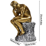 Resin Sculpture Home Decor Ornament Tabletop Figurine Modern Decorative Statue - Side View