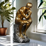 Resin Sculpture Home Decor Ornament Tabletop Figurine Modern Decorative Statue - Rear View
