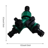 3PCS Versatile 2 Way Garden Hose Splitter Y Shape Water Pipe Connector Diverter - Side View