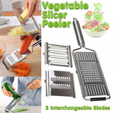 Multi-Purpose Vegetable Slicer Peeler Stainless Steel Grater Shredder Cutter