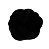 Three-Strand Braided Round Pillow Sofa Cushion Decorative Pillow for Living Room - Black