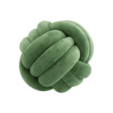 Three-Strand Braided Round Pillow Sofa Cushion Decorative Pillow for Living Room - Black - Extra Image