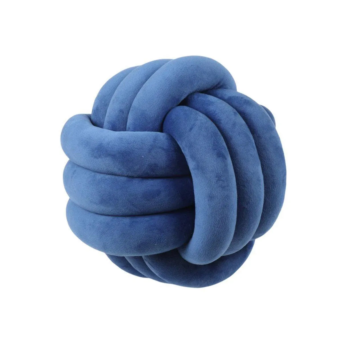 Three-Strand Braided Round Pillow Sofa Cushion Decorative Pillow for Living Room - Dark Blue