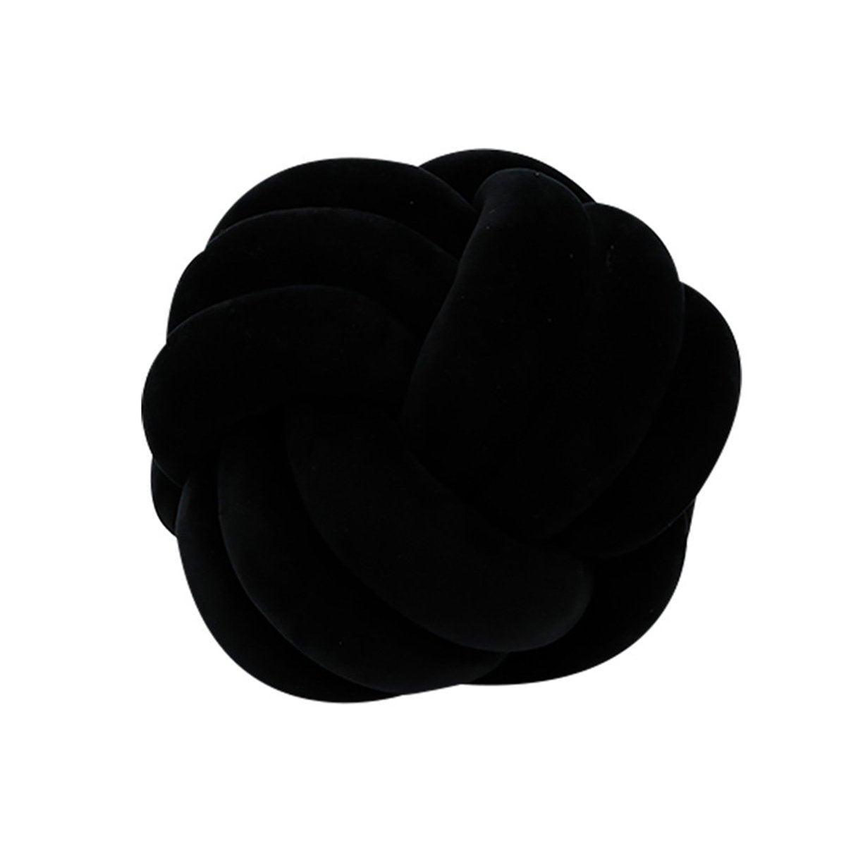 Three-Strand Braided Round Pillow Sofa Cushion Decorative Pillow for Living Room - Dark Grey