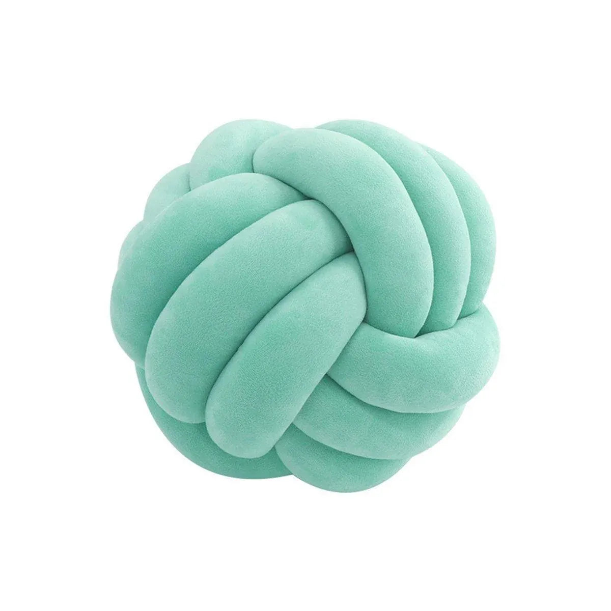 Three-Strand Braided Round Pillow Sofa Cushion Decorative Pillow for Living Room - Light Blue