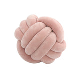 Three-Strand Braided Round Pillow Sofa Cushion Decorative Pillow for Living Room - Cream White - Extra Image