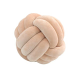 Three-Strand Braided Round Pillow Sofa Cushion Decorative Pillow for Living Room - Light Khaki