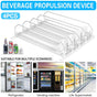 4pcs Automatic Beverage Pusher E Shape Shelf Organizer Supermarket Bottle Rack
