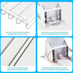 4pcs Automatic Beverage Pusher E Shape Shelf Organizer Supermarket Bottle Rack