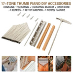 17-Tone Keyboard Set with Soundboard and Tuning Hammer for Musical Instrument