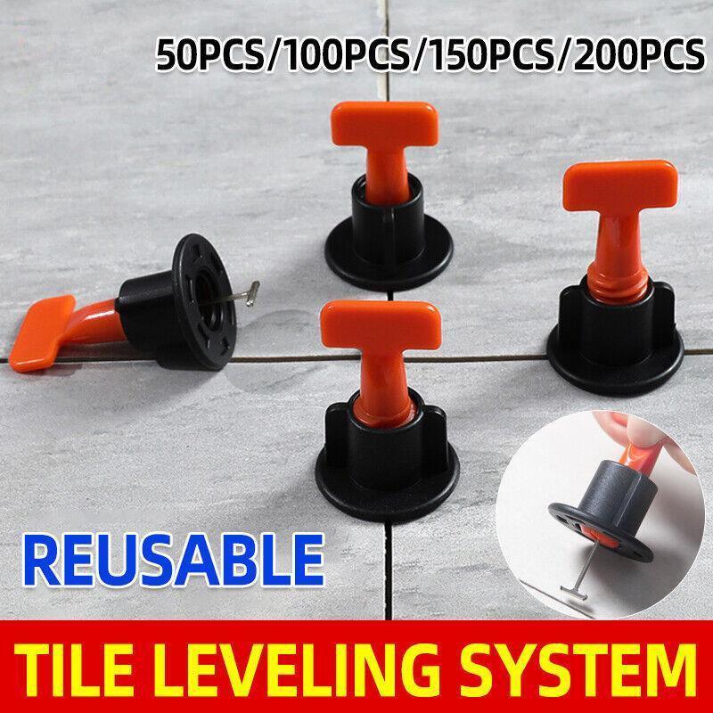 50-200X Tile Leveling System Clips Levelling Spacer Tiling Tool Floor Wallwrench - 50PCS