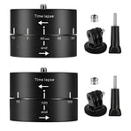 Action Camera 360° Rotating 60/120min Time Lapse Timer Tripod Head Adapter Gopro - 120min