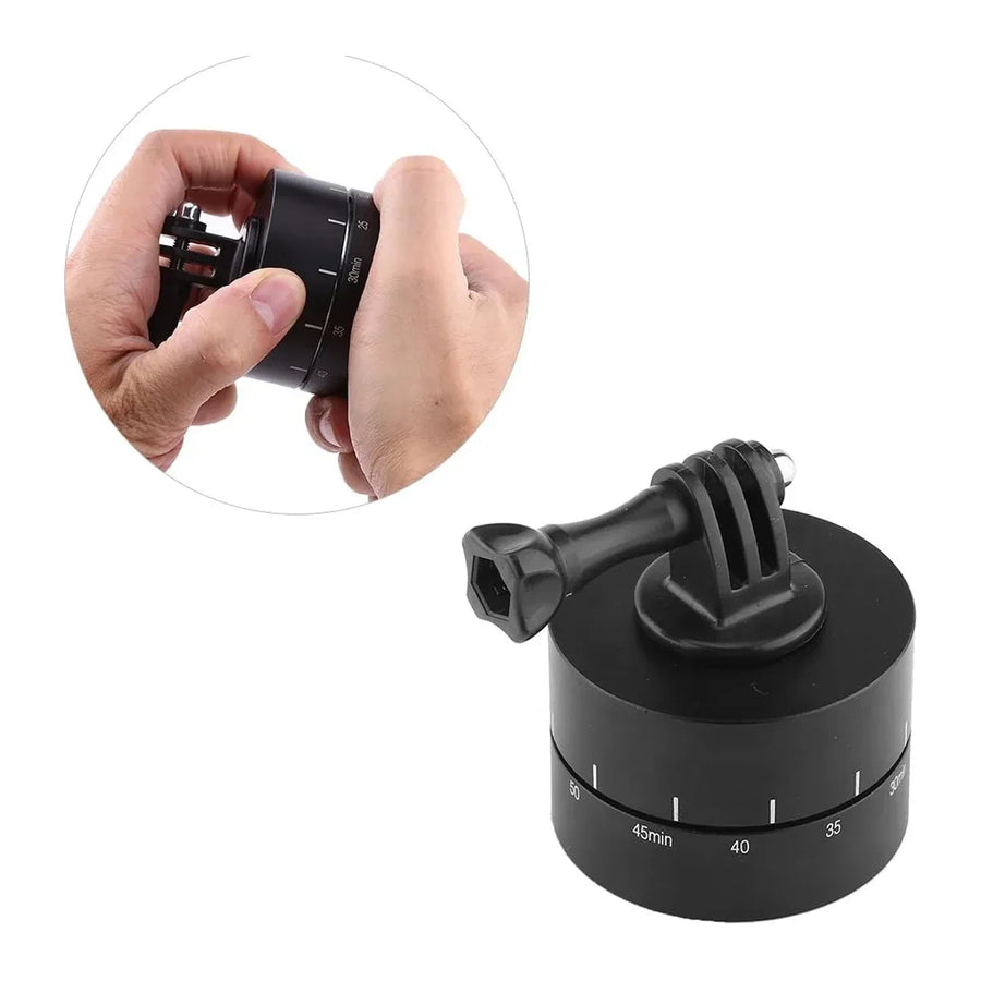 Action Camera 360° Rotating 60/120min Time Lapse Timer Tripod Head Adapter Gopro - 120min
