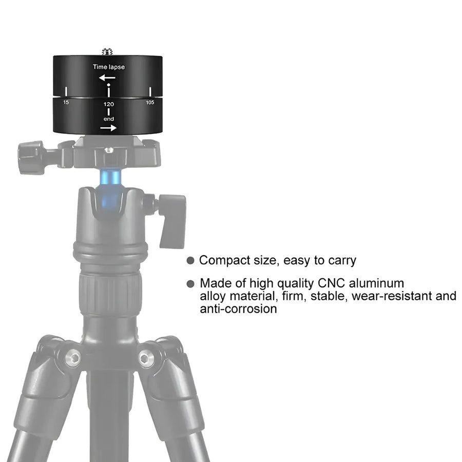 Action Camera 360° Rotating 60/120min Time Lapse Timer Tripod Head Adapter Gopro - 120min
