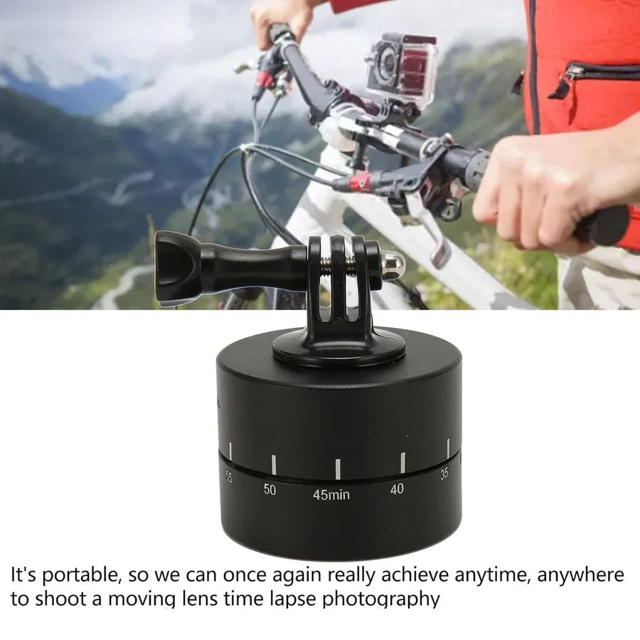 Action Camera 360° Rotating 60/120min Time Lapse Timer Tripod Head Adapter Gopro - 120min