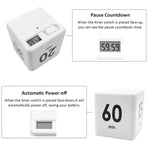 Cubic Timer for Students Time Management Study Exercise Reminder Tool Adjustable - 15-20-30-60