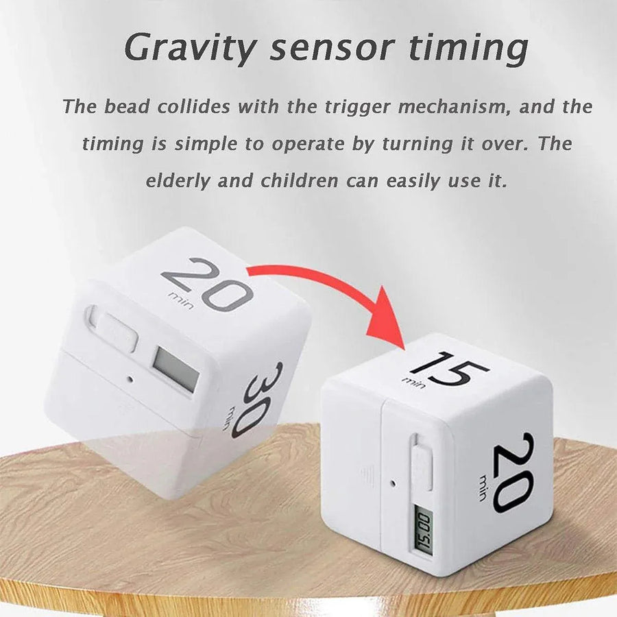 Cubic Timer for Students Time Management Study Exercise Reminder Tool Adjustable - 15-20-30-60
