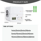 Cubic Timer for Students Time Management Study Exercise Reminder Tool Adjustable - 25-5-45-15 - Top-Down View