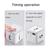 Cubic Timer for Students Time Management Study Exercise Reminder Tool Adjustable - 25-5-45-15 - Low Angle