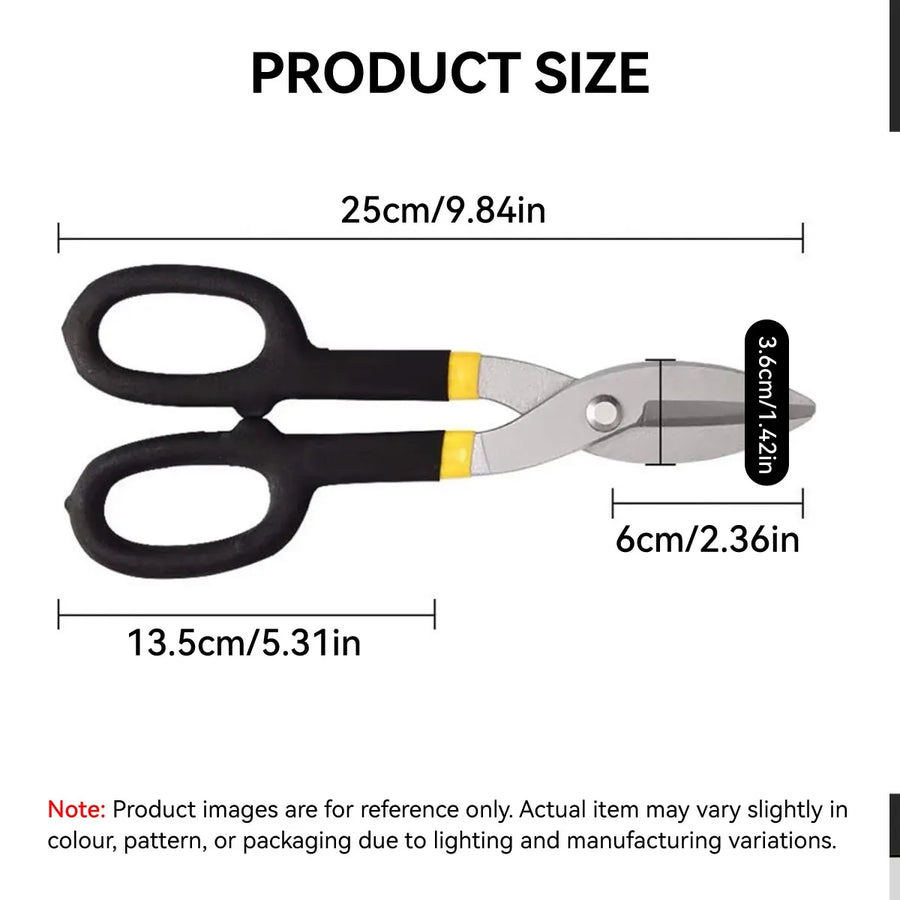 Tin Scissors Manual Steel Cutting Metal Shear Cutter 10inch Hand Tool Durable