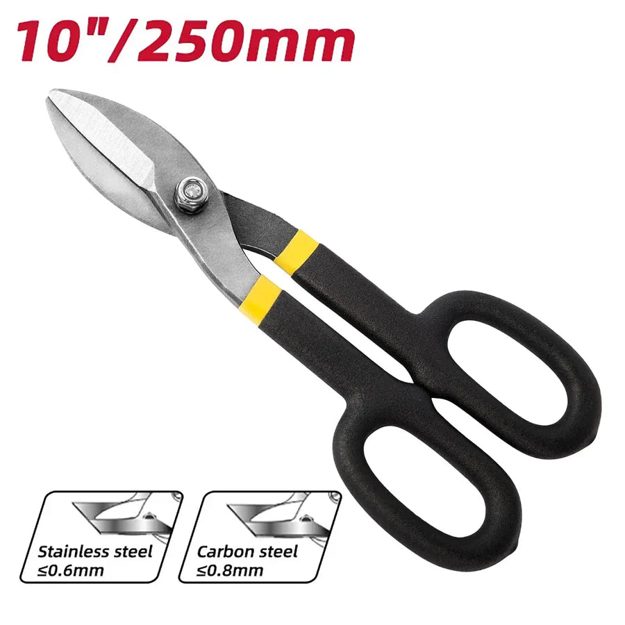 Tin Scissors Manual Steel Cutting Metal Shear Cutter 10inch Hand Tool Durable
