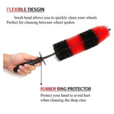 45cm Cleaning Tool Wash Cleaner Tire Rim Scrub Brush Car Vehicle Wheel Hub Brush - Top-Down View