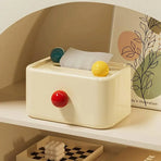 Cute Tissue Box with Lid Dustproof Paper Drawer Organizer for Living Room Table