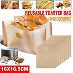 10-50Pcs Reusable Gluten-Free Toaster Bags for Sandwich Toasting - 10PCS