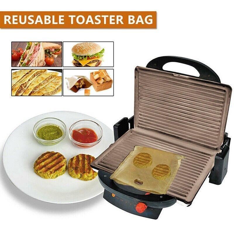 10-50Pcs Reusable Gluten-Free Toaster Bags for Sandwich Toasting - 10PCS