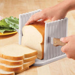 Bread Slicer Cutting Guide for Toast Sandwich with Adjustable Thickness Foldable