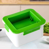 Simple Tofu Press/Marinating Dish, Removes Moisture From Tofu Automatically Au - Top-Down View