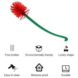 Soft Wool Toilet Brush with Long Handle Plastic Cleaning Brush Household Tool - Rear View