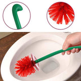 Soft Wool Toilet Brush with Long Handle Plastic Cleaning Brush Household Tool - 45-Degree Angle