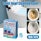 16/32pcs Effervescent Toilet Cleaning Tablets Descaling Deodorizing Odor Free - 2 boxes