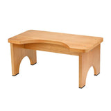 Wooden Household Bathroom Stool Elderly Sit Squat Toilet Stool - Front View
