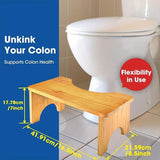 Wooden Household Bathroom Stool Elderly Sit Squat Toilet Stool - Side View