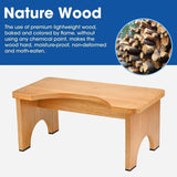Wooden Household Bathroom Stool Elderly Sit Squat Toilet Stool - 45-Degree Angle
