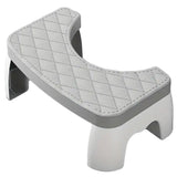 Toilet Stool Anti-Slip Bathroom Footstool for Home Use with Stable Support Design - Black - Low Angle