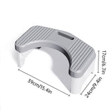 Thickened Toilet Squatting Stool Bathroom Footstool Household Restroom Pad - Blue - Front View