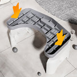 Thickened Toilet Squatting Stool Bathroom Footstool Household Restroom Pad - Grey - Side View