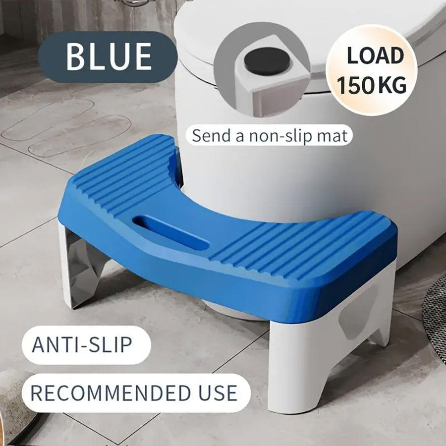 Thickened Toilet Squatting Stool Bathroom Footstool Household Restroom Pad - White