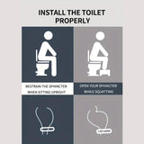 Toilet Stool Anti-Slip Bathroom Footstool for Home Use with Stable Support Design - White - 45-Degree Angle